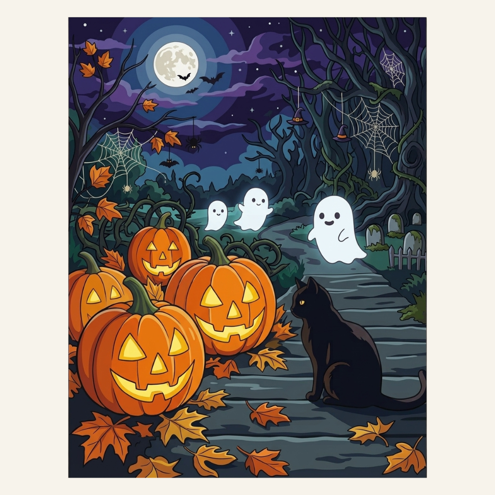 Spooky Pumpkin| Paint by Numbers