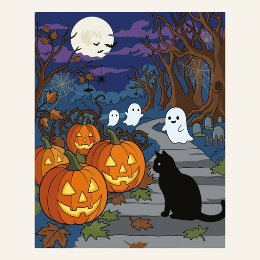 Spooky Pumpkin| Paint by Numbers KIDS