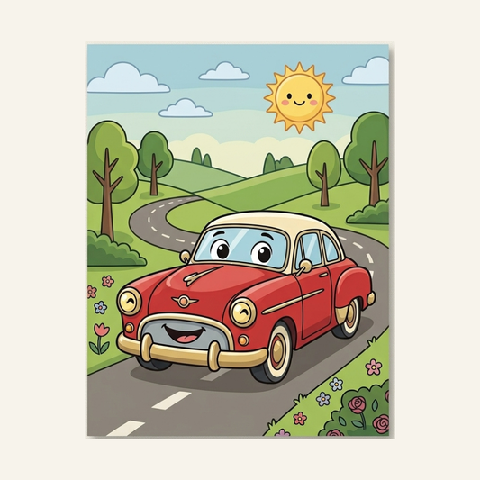 Happy Car | Paint by Numbers KIDS