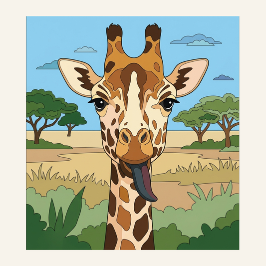 Funny Giraffe | Paint by Numbers KIDS