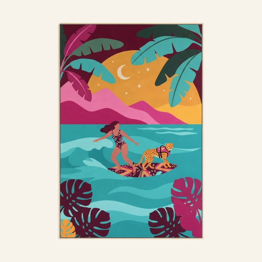 Surfing Cat  | Paint by Numbers